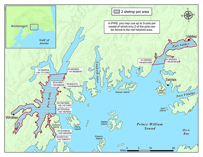 Pots Reduced in the Prince William Sound   Noncommercial Shrimp Fishery